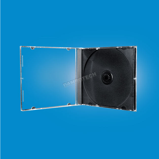 5 QUVIDO CD Hüllen JewelCase Schwarz Single 10.4mm