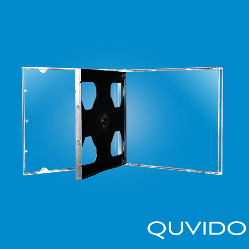 5 QUVIDO CD Hüllen JewelCase Schwarz Double 10.4mm