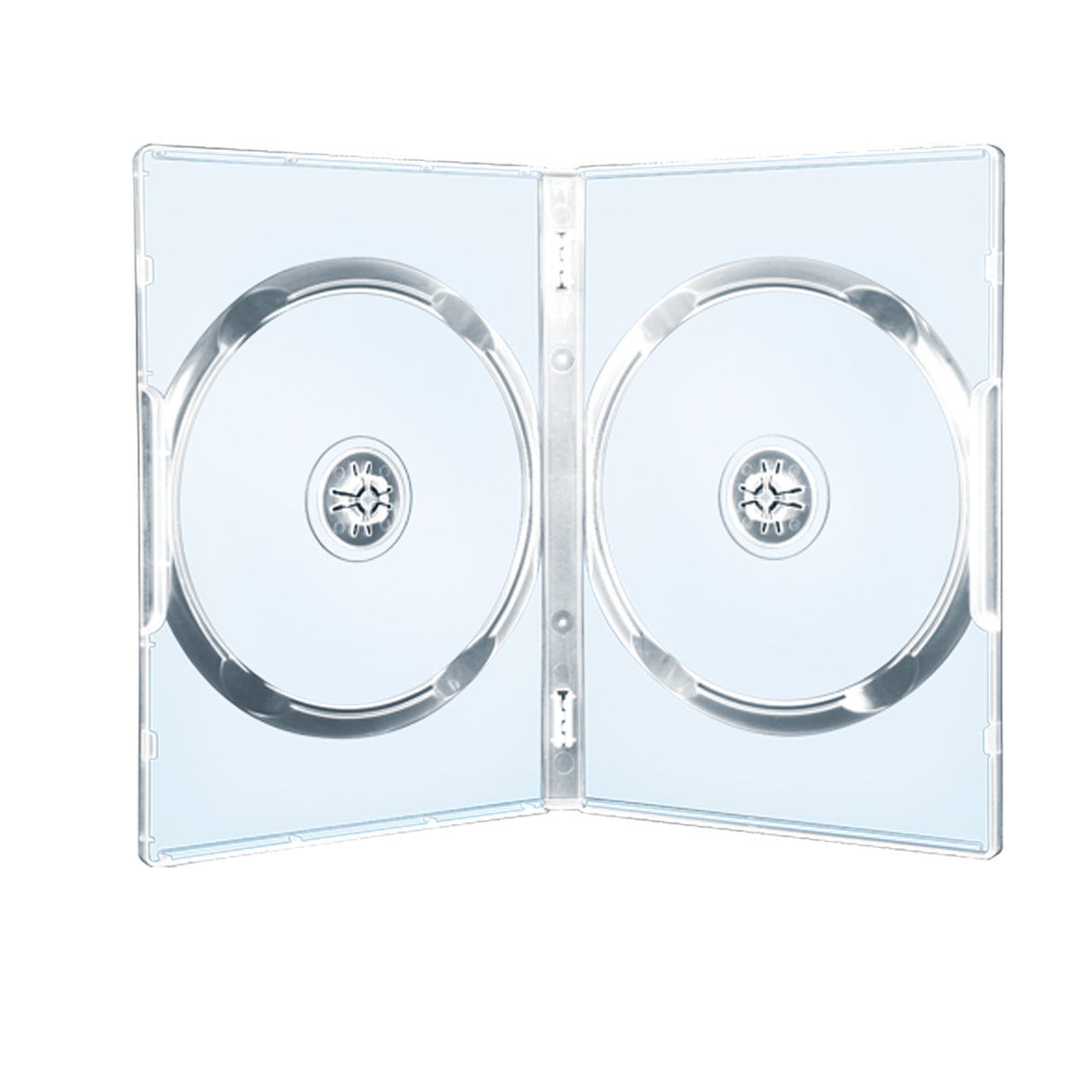 5 QUVIDO DVD Hüllen Klar Double / 2 CDs o. DVDs / 14mm