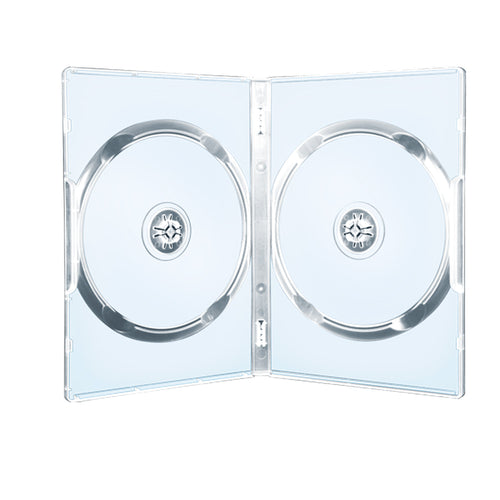 5 QUVIDO DVD Hüllen Klar Double / 2 CDs o. DVDs / 14mm