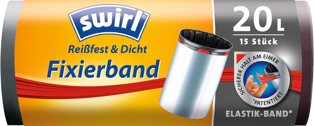 SWIRL Müllbeutel 20l mit Fixierband