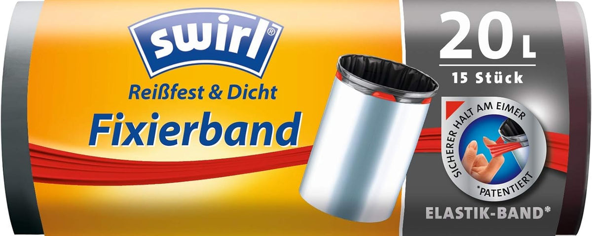 SWIRL Müllbeutel 20l mit Fixierband