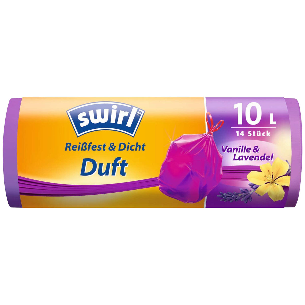 SWIRL Müllbeutel Duft Vanille/Lavendel 10l mit Zugband