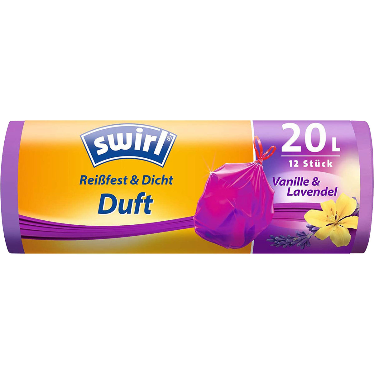 SWIRL Müllbeutel Duft Vanille/Lavendel 20l mit Zugband