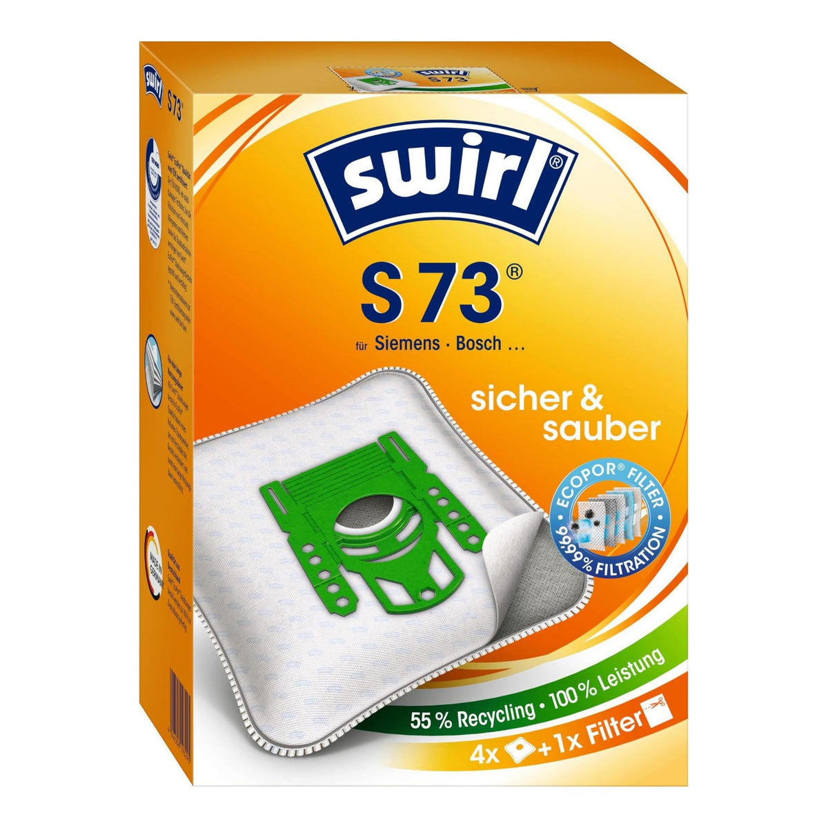 SWIRL Staubsaugerbeutel S73 MP Plus EU12