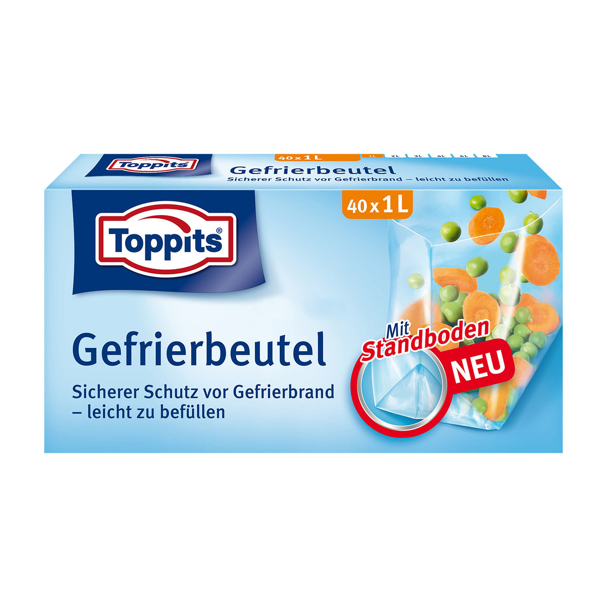 TOPPITS Tieffrierbeutel 40 x 1L (19 x 24cm)