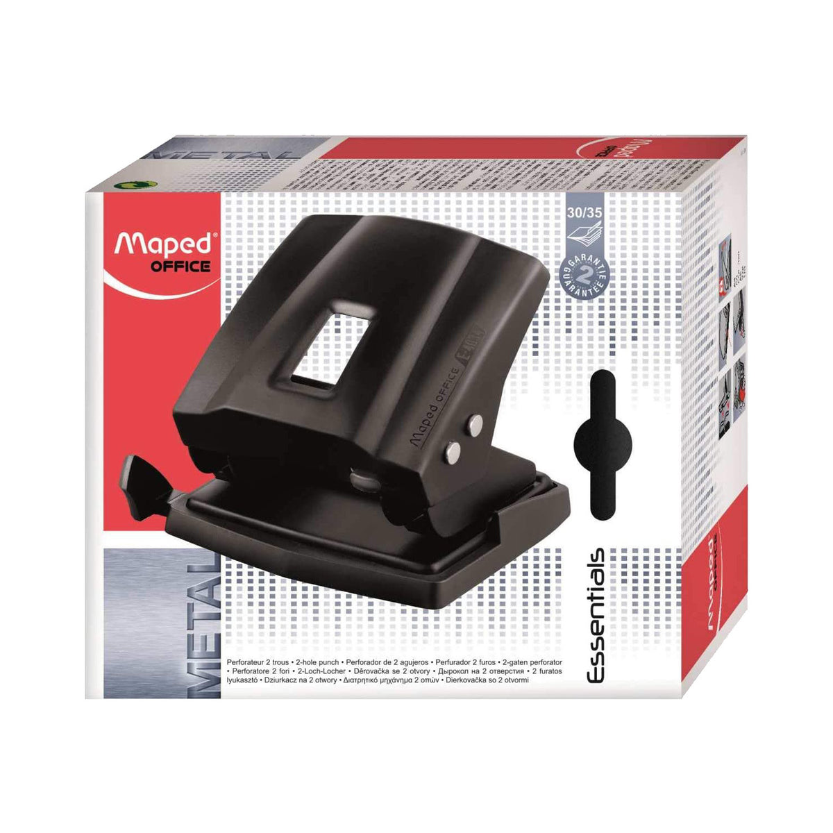 Maped Locher Metal 30, Stanzleistung: 30 Blatt, schwarz