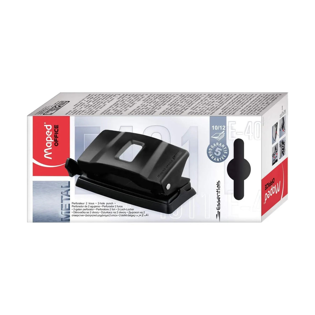 Maped Locher Metal 10, Stanzleistung: 10 Blatt, schwarz