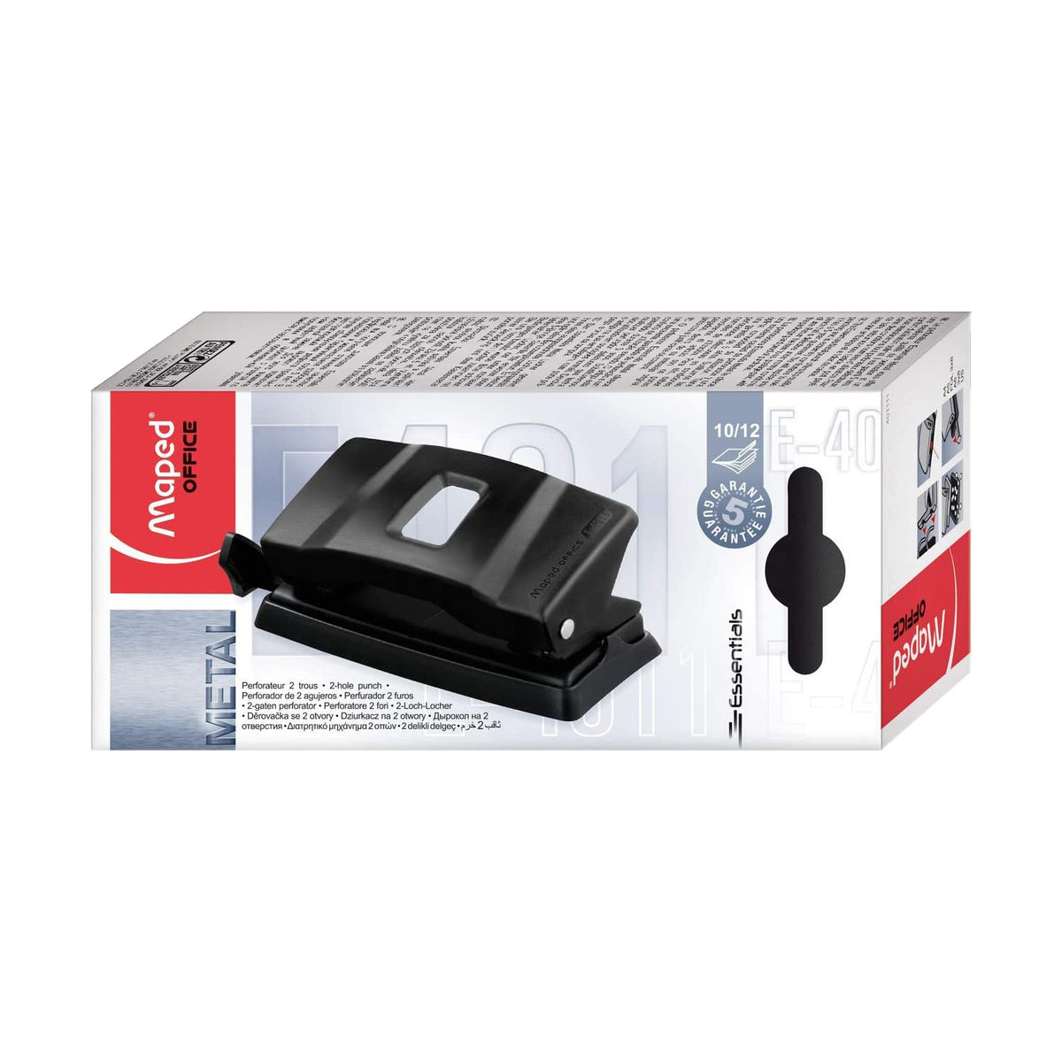 Maped Locher Metal 10, Stanzleistung: 10 Blatt, schwarz