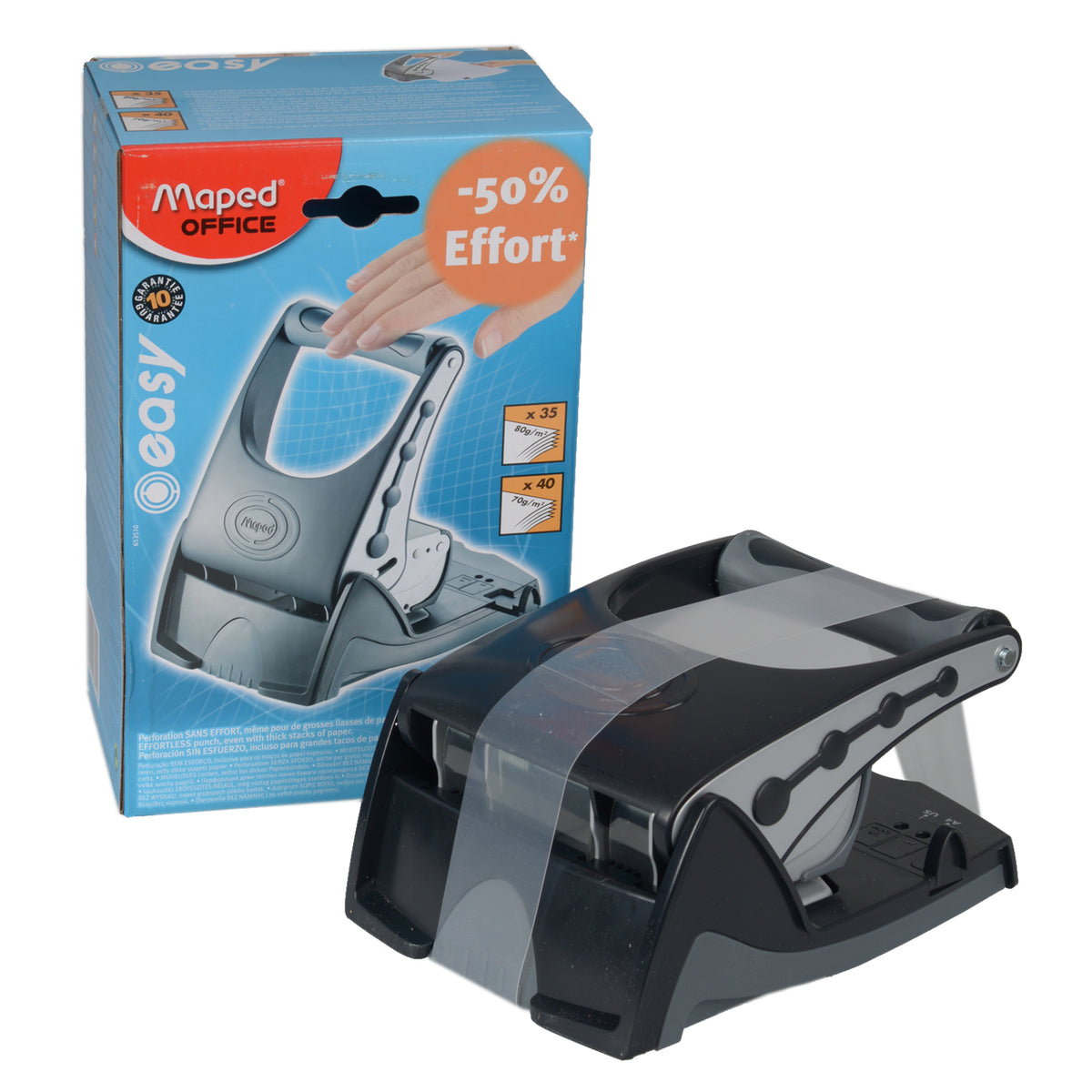 Maped Locher Easy 35, Stanzleistung: 35 Blatt, anthrazit