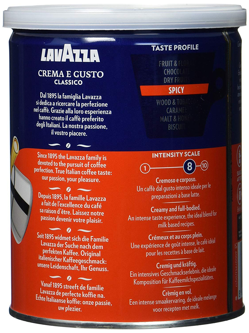 LAVAZZA CREMAeGUSTO CLASSICO Kaffee gemahlen in Dose 250g