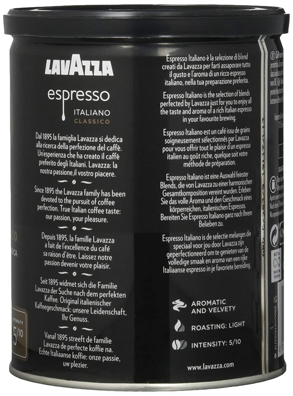LAVAZZA Espresso ARABICA Kaffee gemahlen in Dose 250g