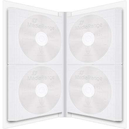 MEDIARANGE Folder für 48 Discs mit Register, clear/white