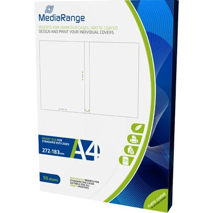 MEDIARANGE DVD Case 14mm Inserts 50 Pack