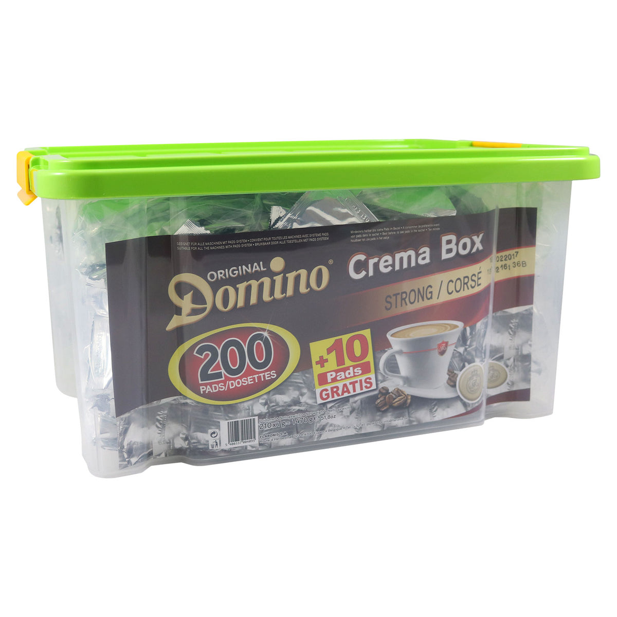 DOMINO Crema Box Strong 200 Kaffeepads