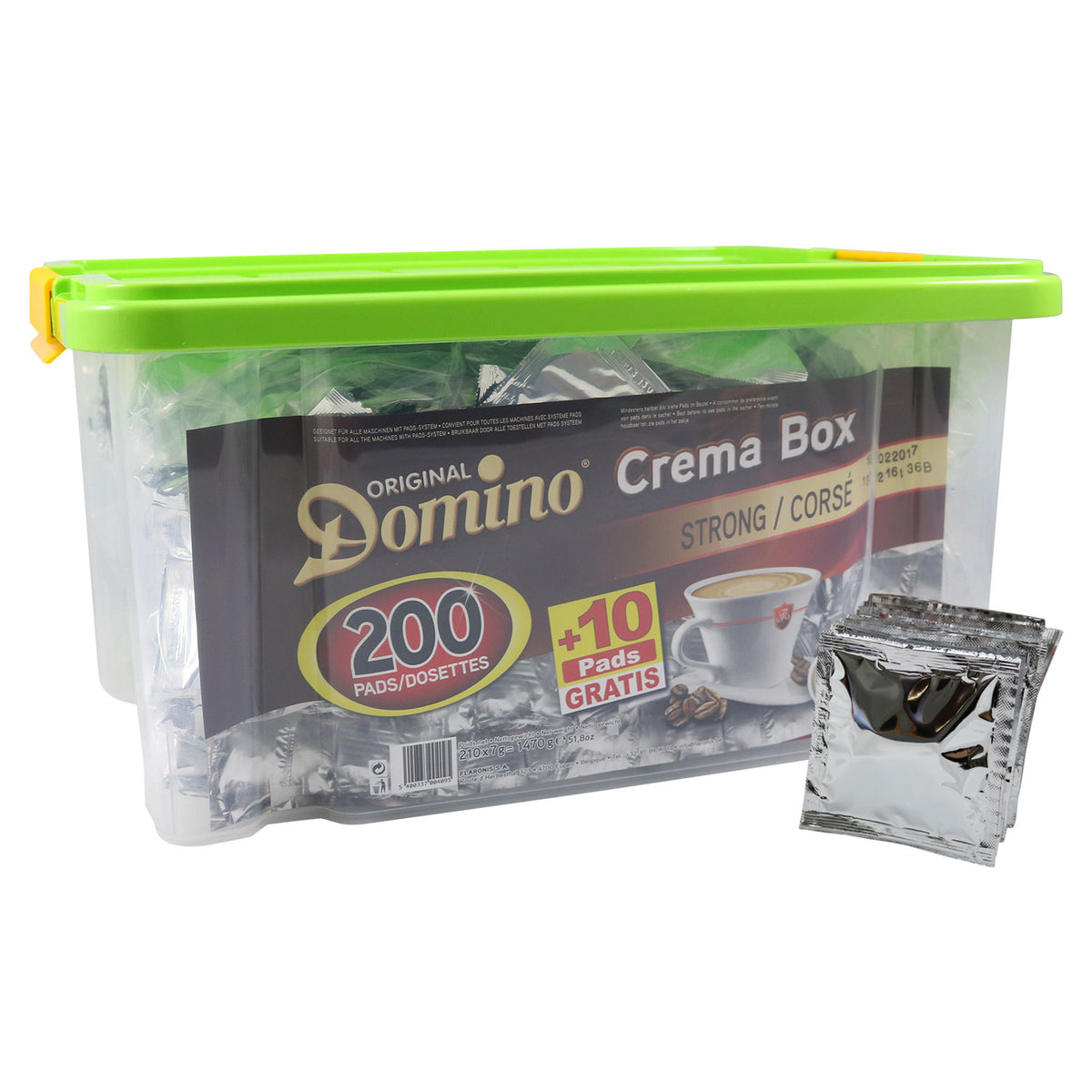 DOMINO Crema Box Strong 200 Kaffeepads