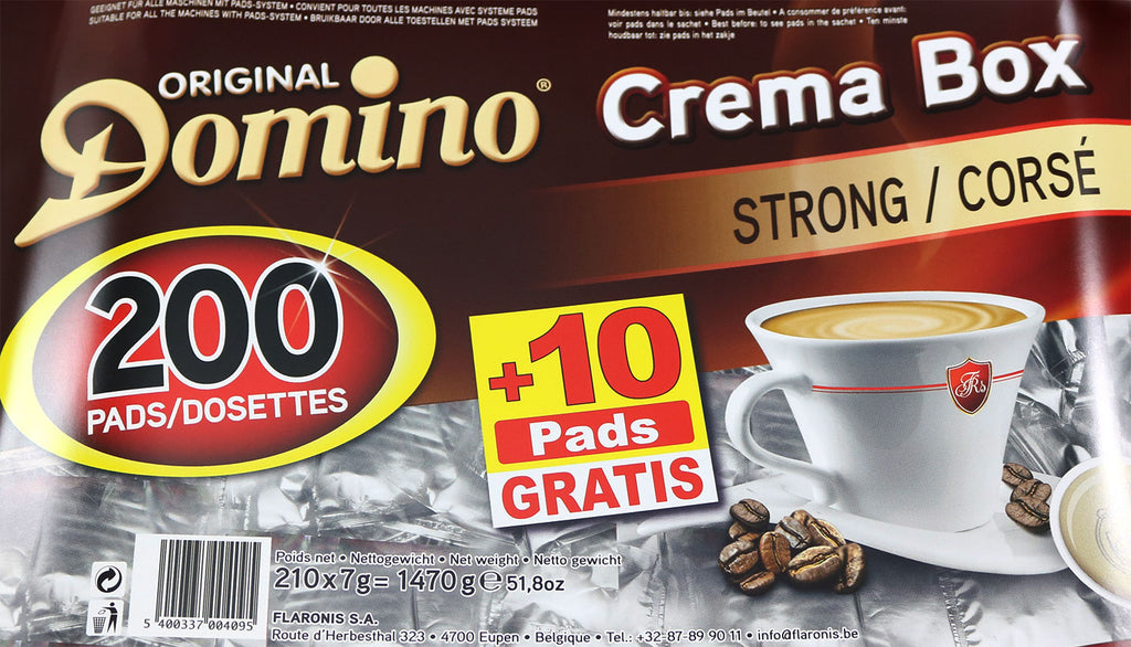 DOMINO Crema Box Strong 200 Kaffeepads