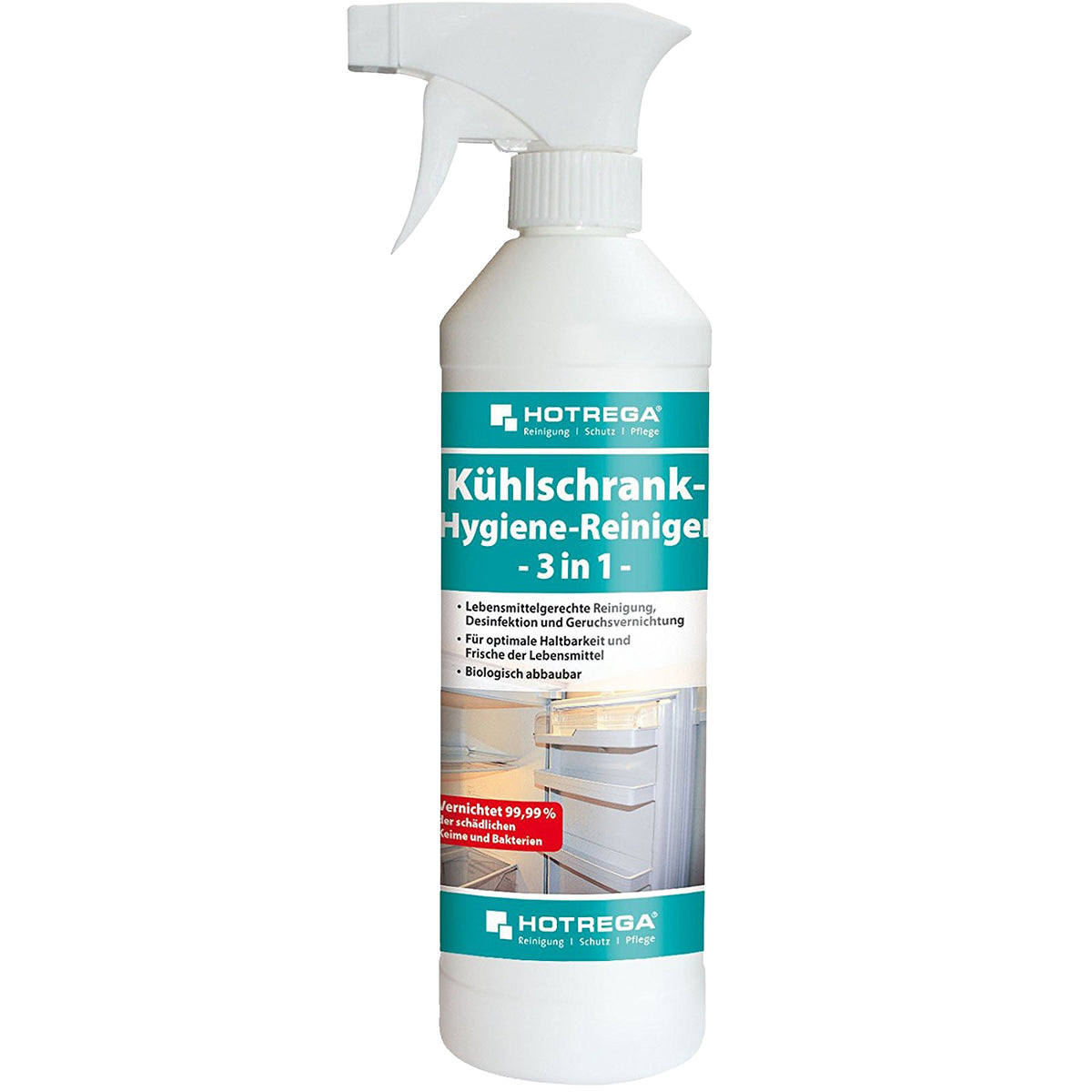 HOTREGA Kühlschrank-Hygiene-Reiniger 3in1 500ml Sprühflasche