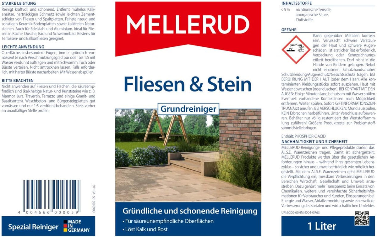MELLERUD Fliesen und Stein Grundreiniger 1000ml
