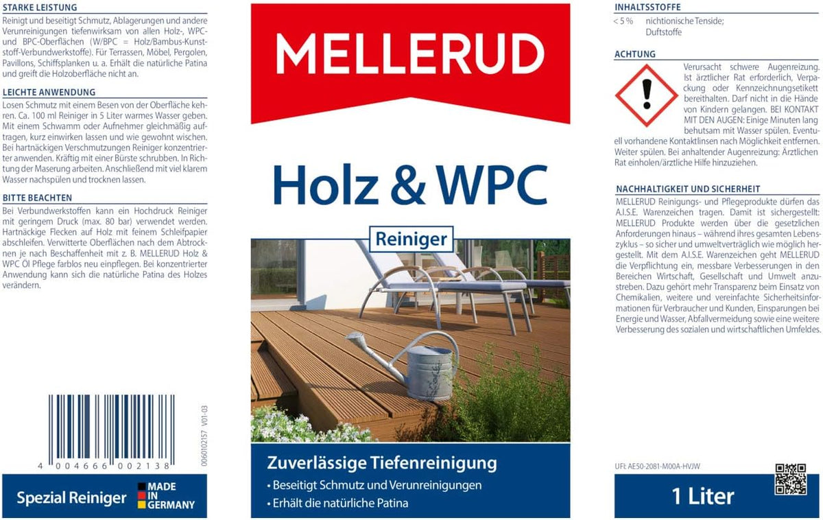 MELLERUD Holz und WPC Reiniger 1000ml