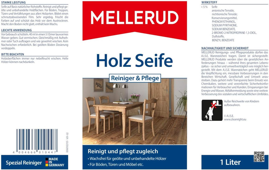 MELLERUD Holz Seife Reiniger & Pflege 1000ml