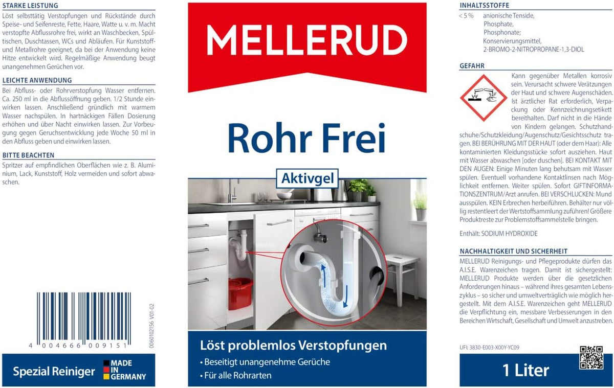 MELLERUD Rohr Frei Aktivgel 1000ml