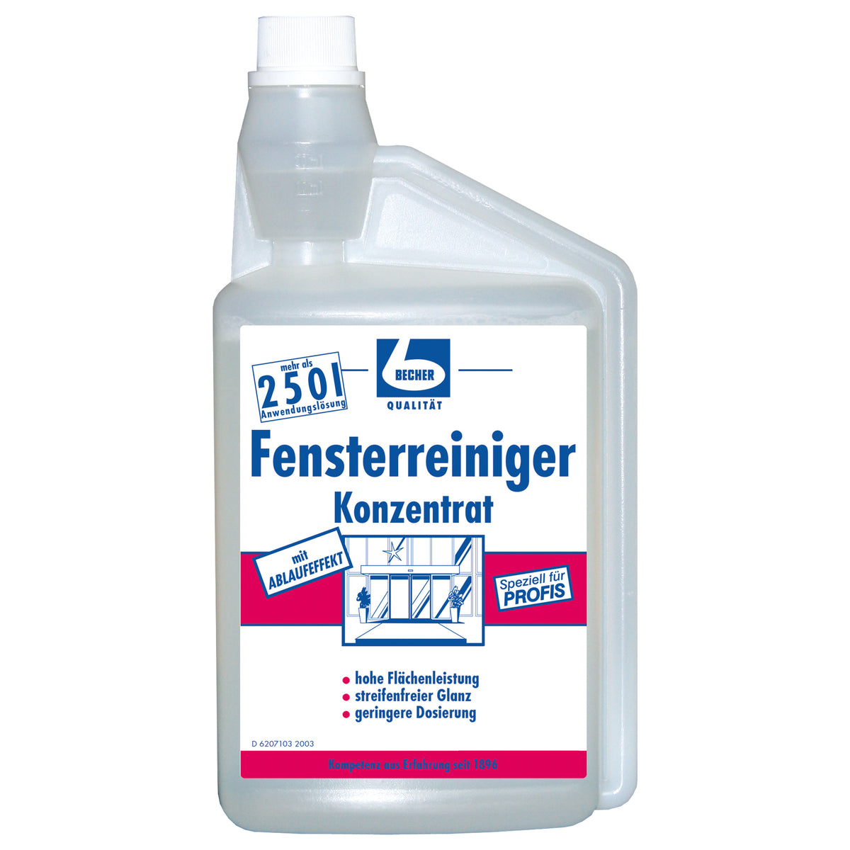 DR. BECHER Fensterreiniger.Dosie 1er 1L