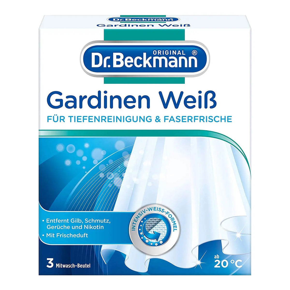 DR. BECKMANN Gardinen Weiß 3x40g
