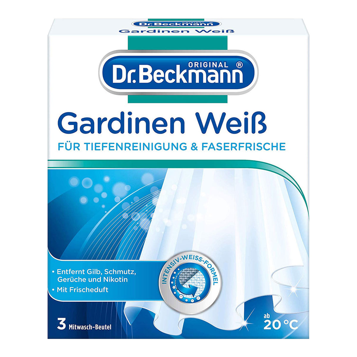 DR. BECKMANN Gardinen Weiß 3x40g