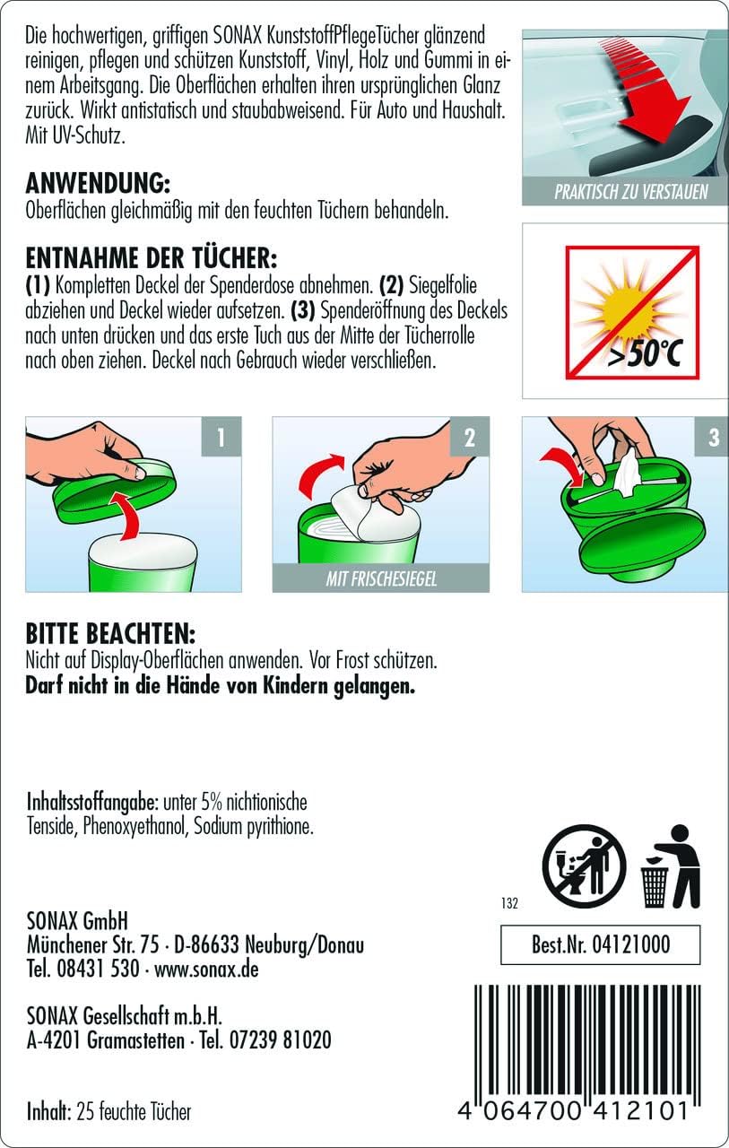 SONAX Kunststoffpflege-Tücher
