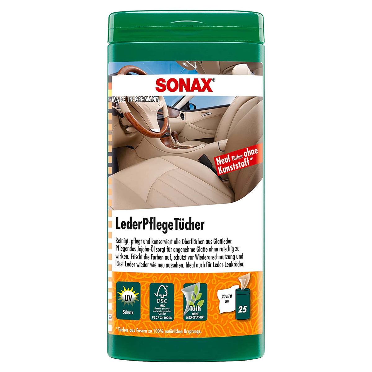 SONAX Lederpflegetücher 25pcs