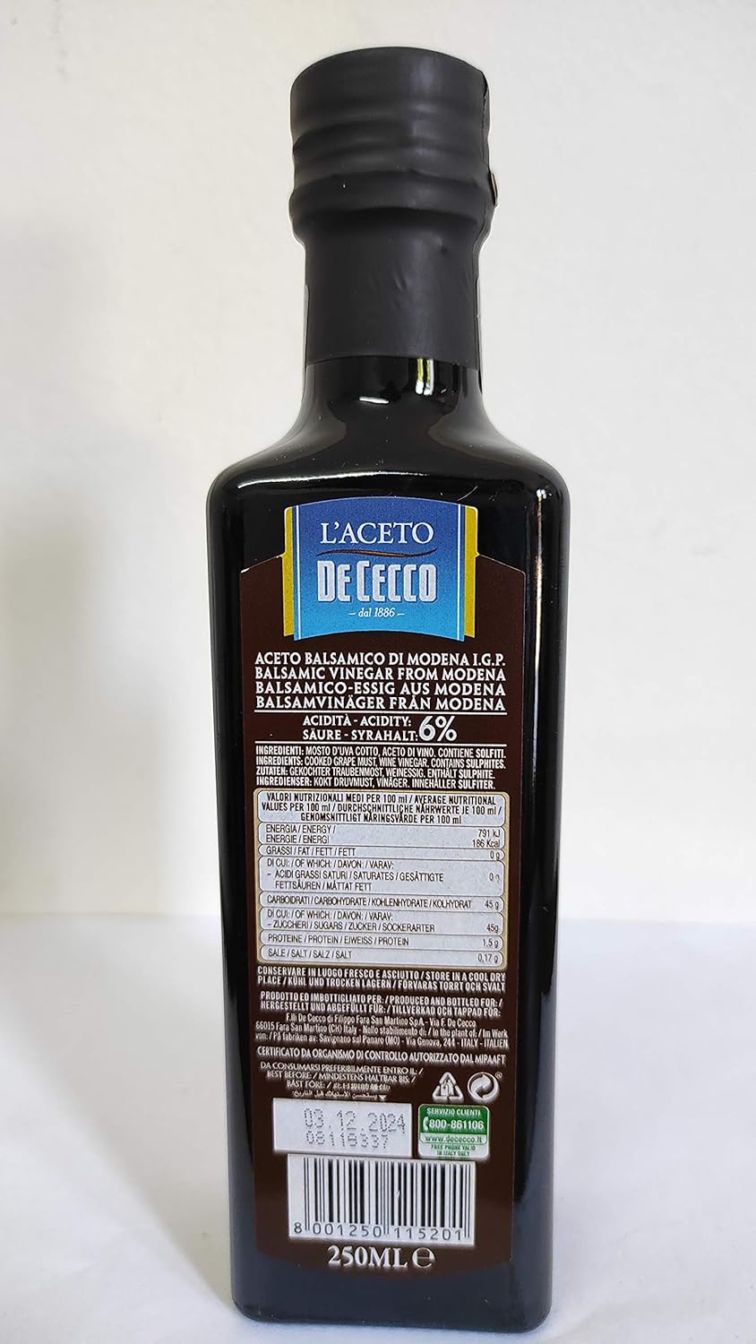 DE CECCO Aceto Balsamico di Modena 250ml
