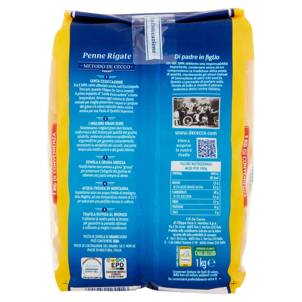 DE CECCO Nr.41 Penne Rigate 1000g
