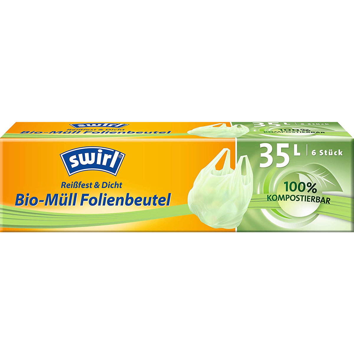 SWIRL Müllbeutel BIO 35l mit Tragegriffe