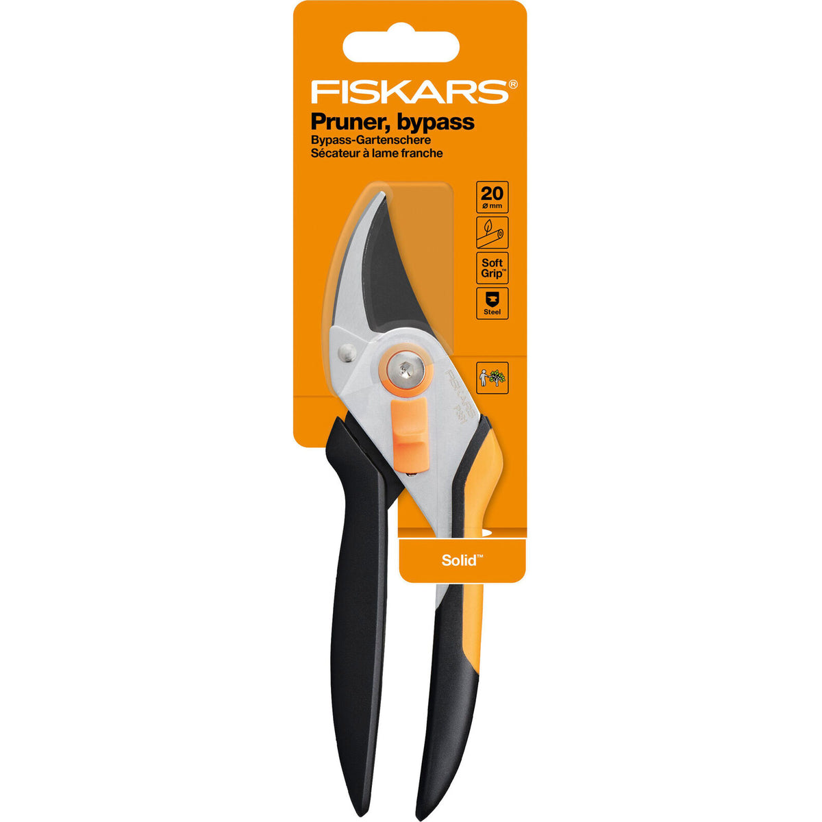 FISKARS Solid Bypass-Gartenschere Metall P331