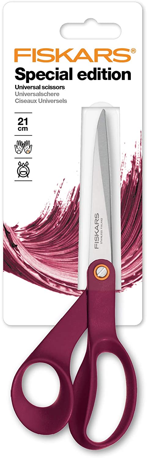 FISKARS Universalschere, klein 21cm Merlot
