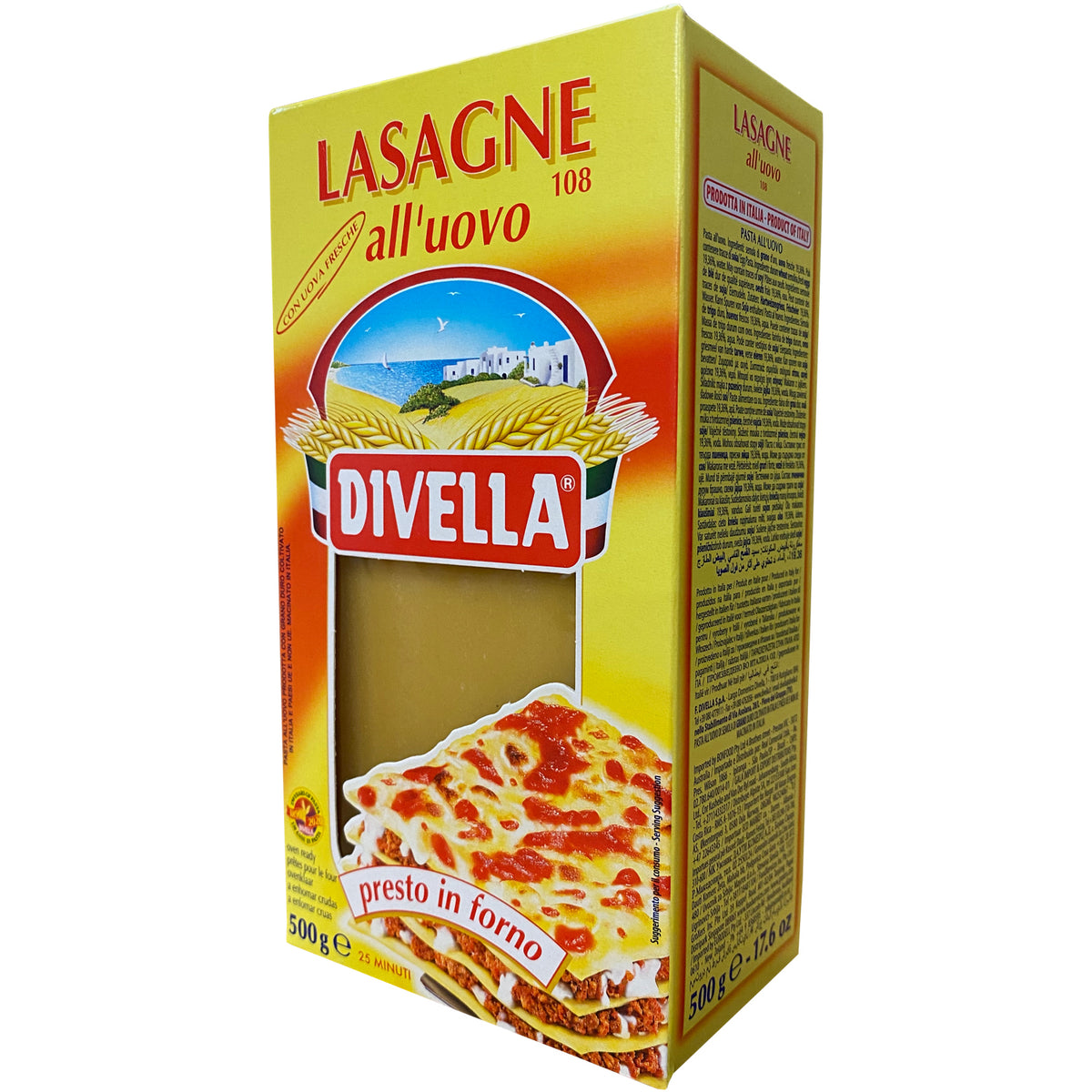 DIVELLA Lasagne Platten 108 all'uovo 500g