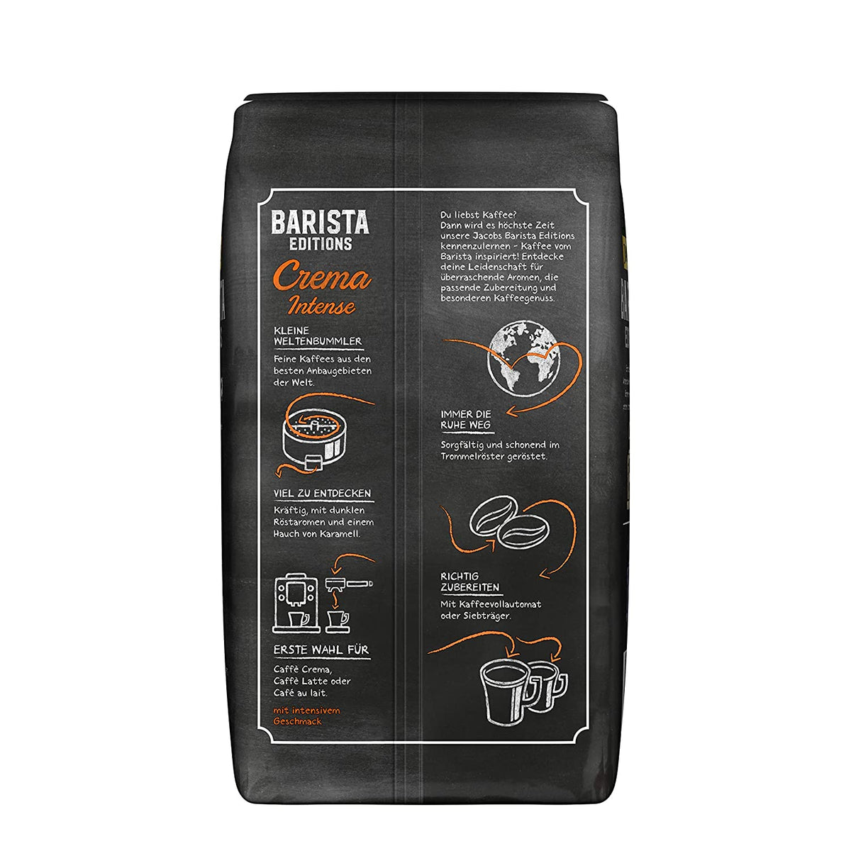 JACOBS BARISTA CREMA INTENSE ganze Bohnen 1000g