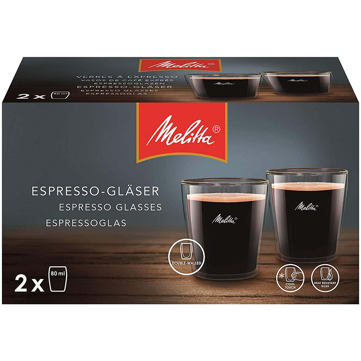 MELITTA Espresso-Gläser doppelwandig 2 Stück