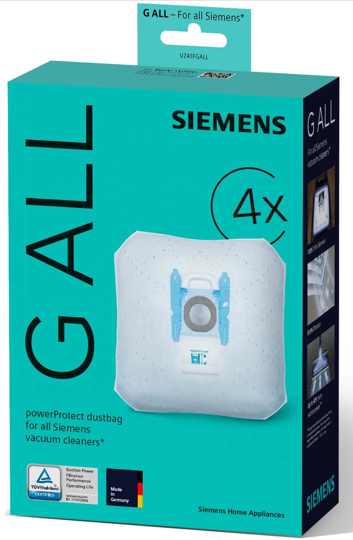 SIEMENS G ALL Filterbeutel mit Verschluss, 4 Stück
