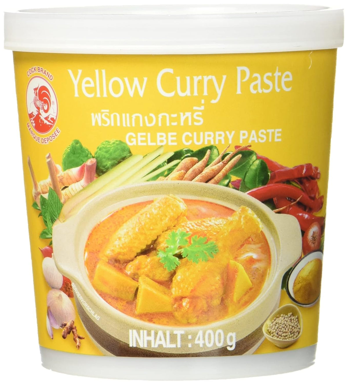 COCK Yellow Curry Paste 400g Dose