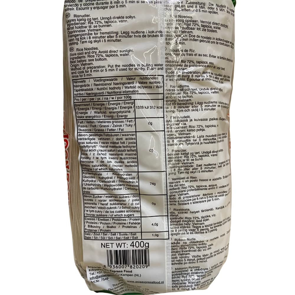 BAMBOO TREE Rice Noodle 1mm Reisnudeln 400g