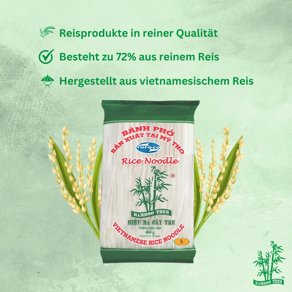 BAMBOO TREE Rice Noodle 1mm Reisnudeln 400g