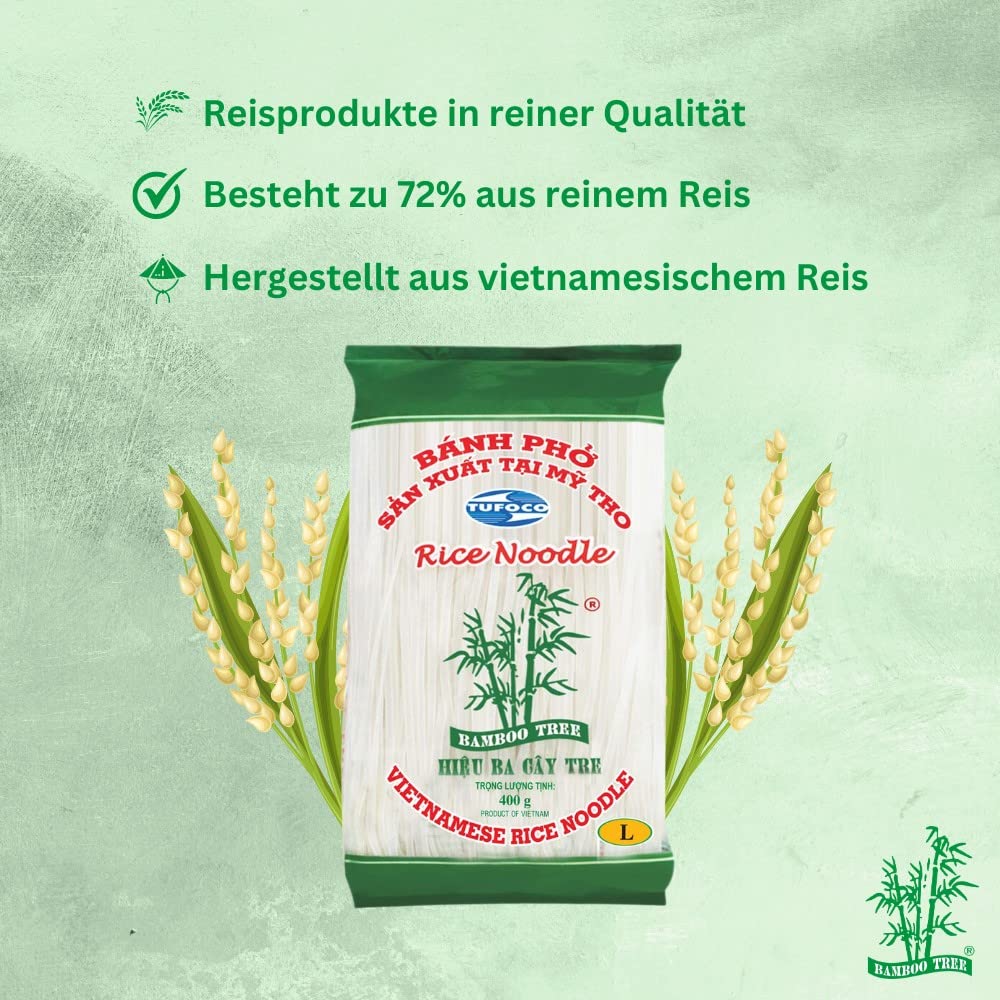 BAMBOO TREE Rice Noodle 5mm Reisnudeln 400g