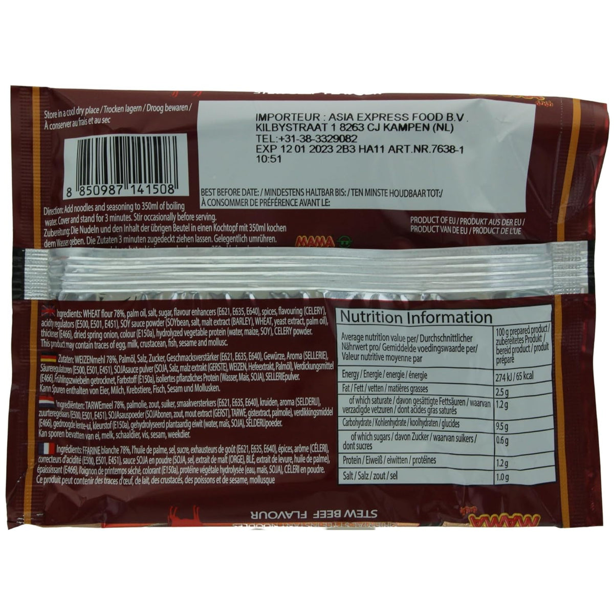MAMA Instant Nudeln Stew Beef 60g Blister