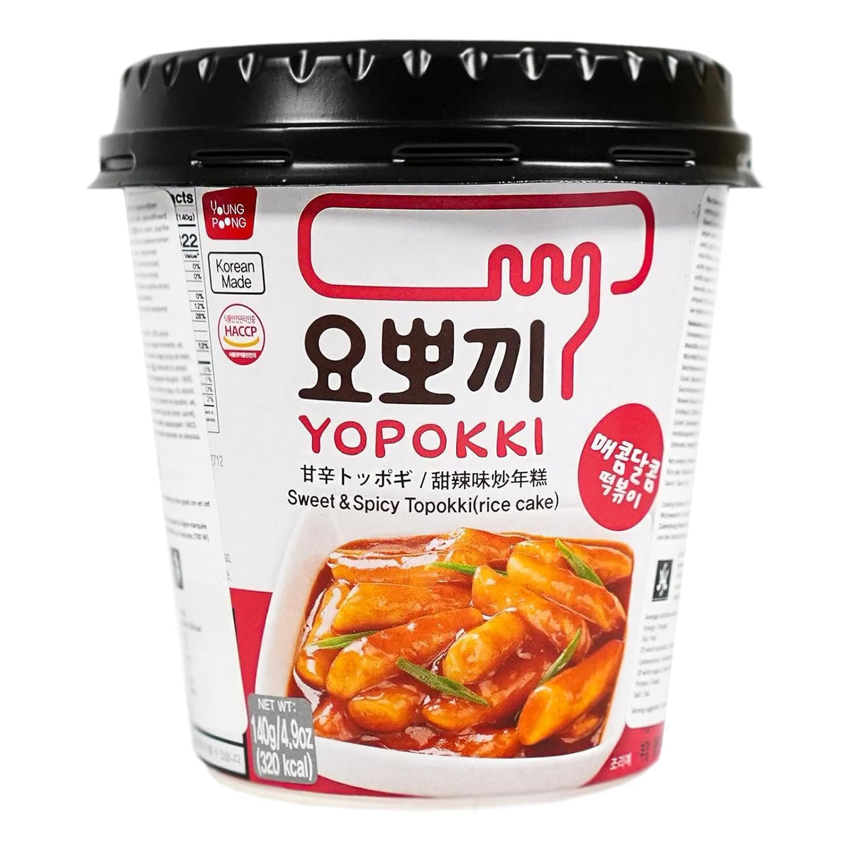 YOPOKKI Instant Topokki Sweet & Spicey 140g Becher
