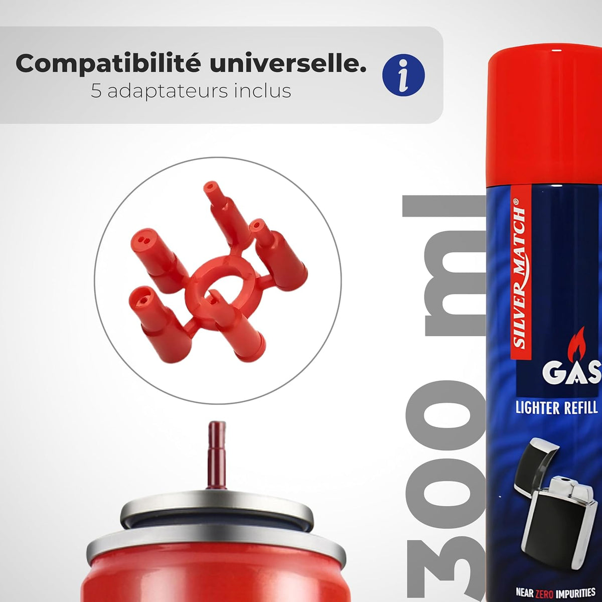 SILVER MATCH Nachfüll Gas für Feuerzeuge 300ml