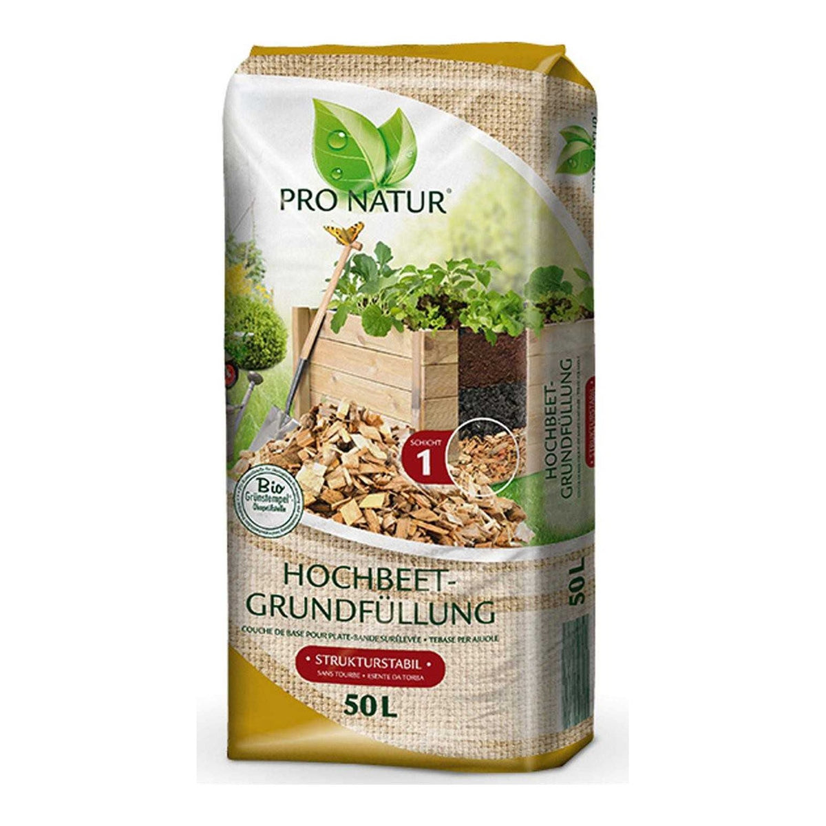 PRO NATUR BIO Hochbeet- Grundfüllung 50L