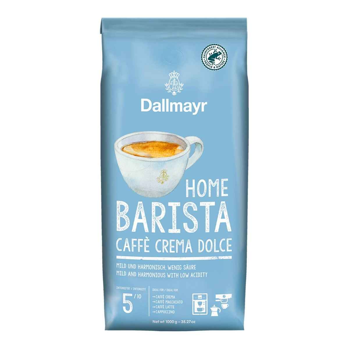 DALLMAYR HOME BARISTA CAFFE CREMA DOLCE ganze Bohnen 1000g