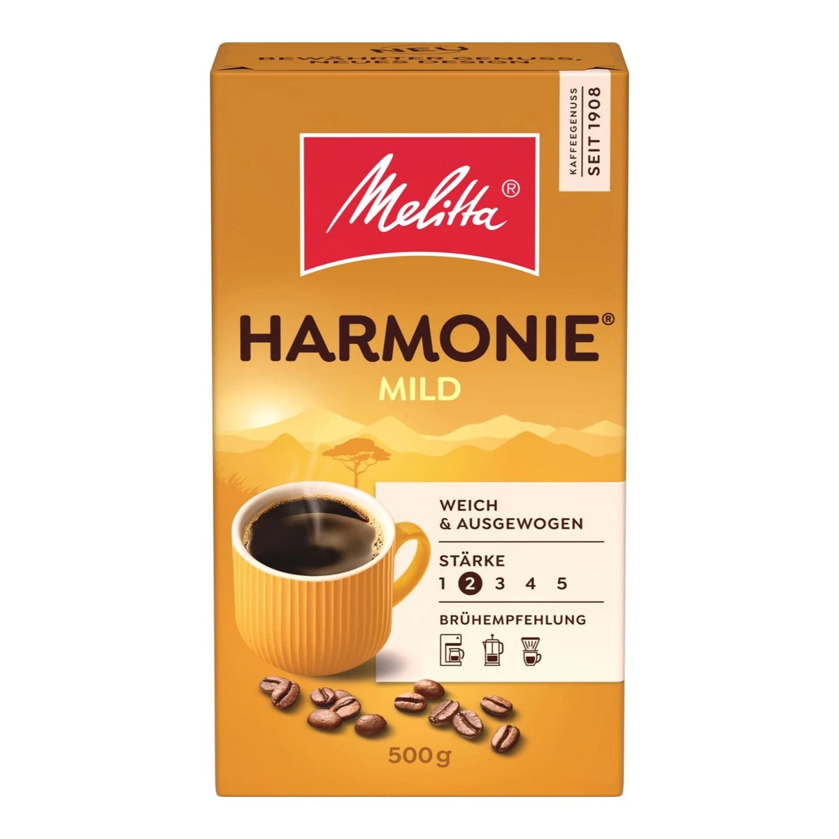 MELITTA HARMONIE MILD Kaffee gemahlen 500g
